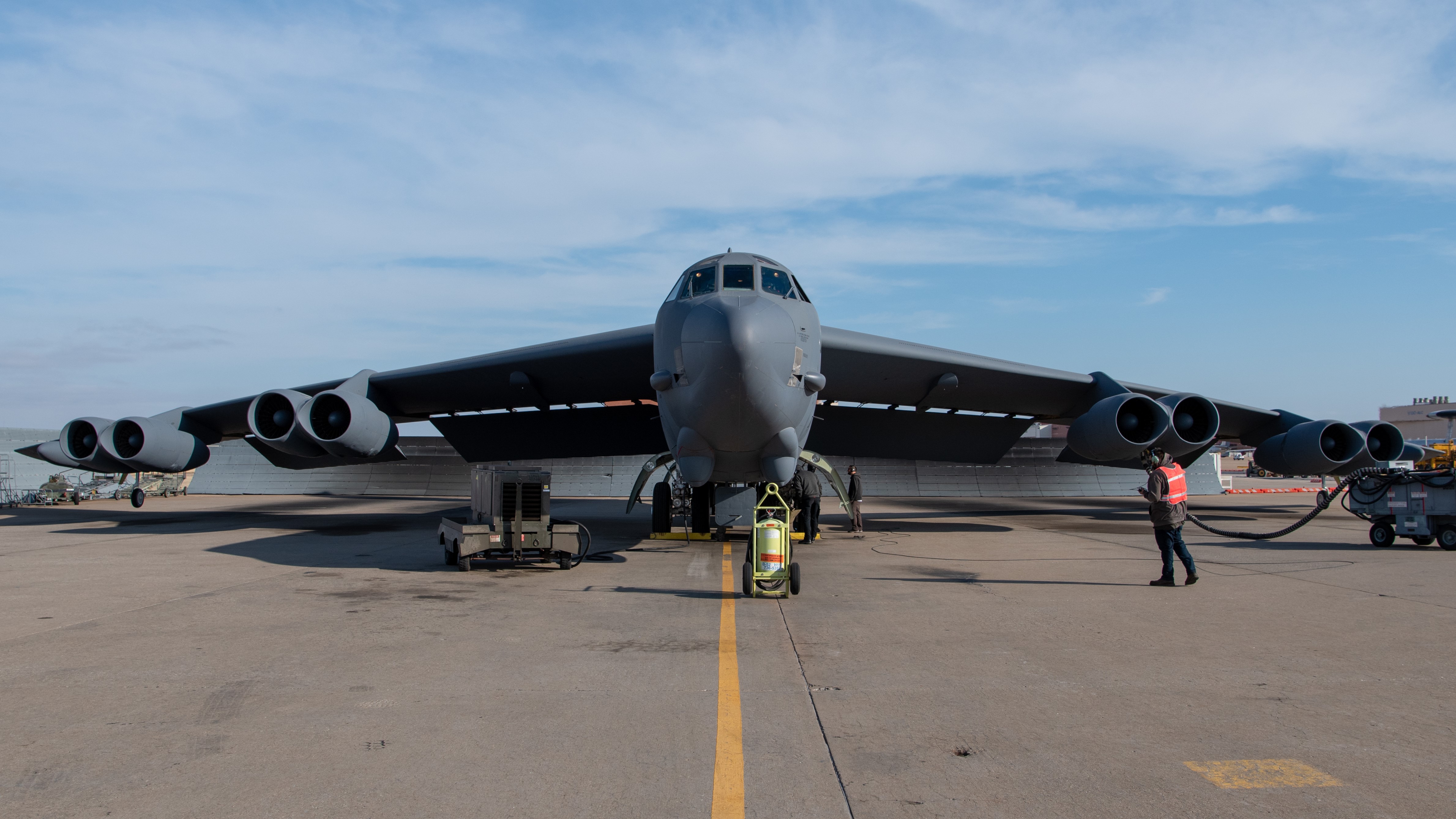 B-52H aircraft on ground